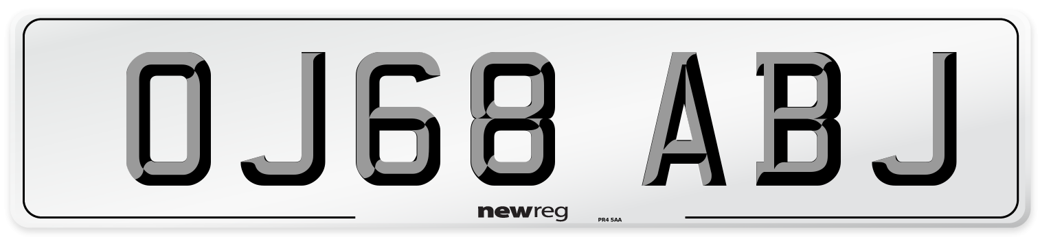 OJ68 ABJ Number Plate from New Reg